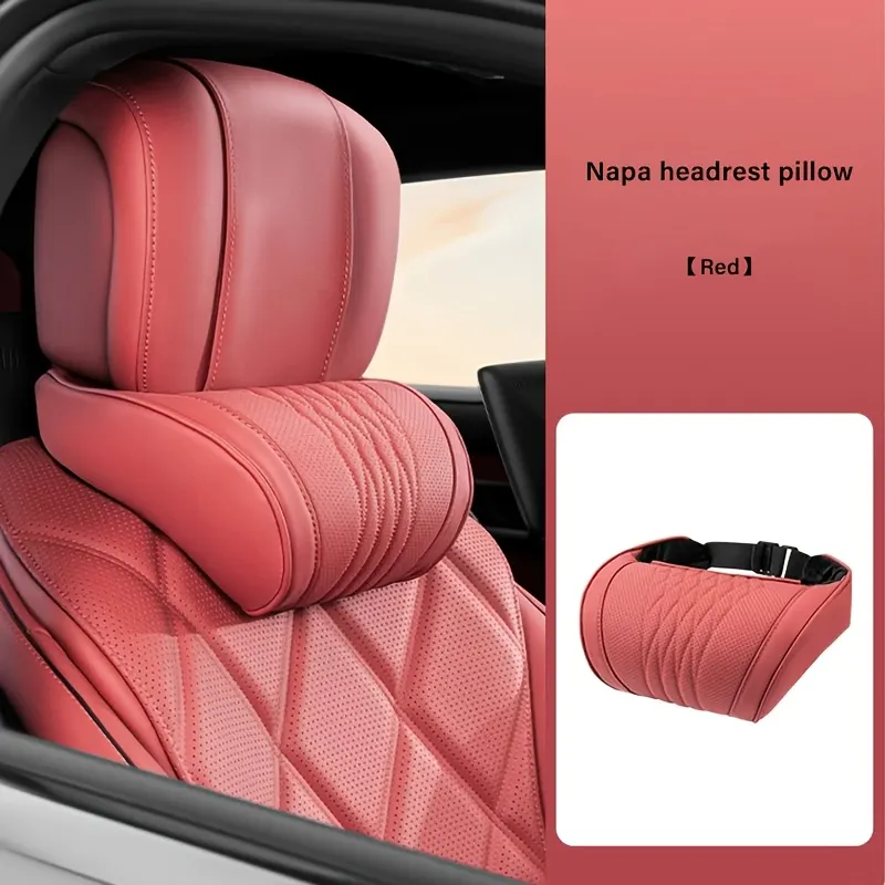 Nappa Leather Car Headrest Cushion – Neck Support - Vue 13