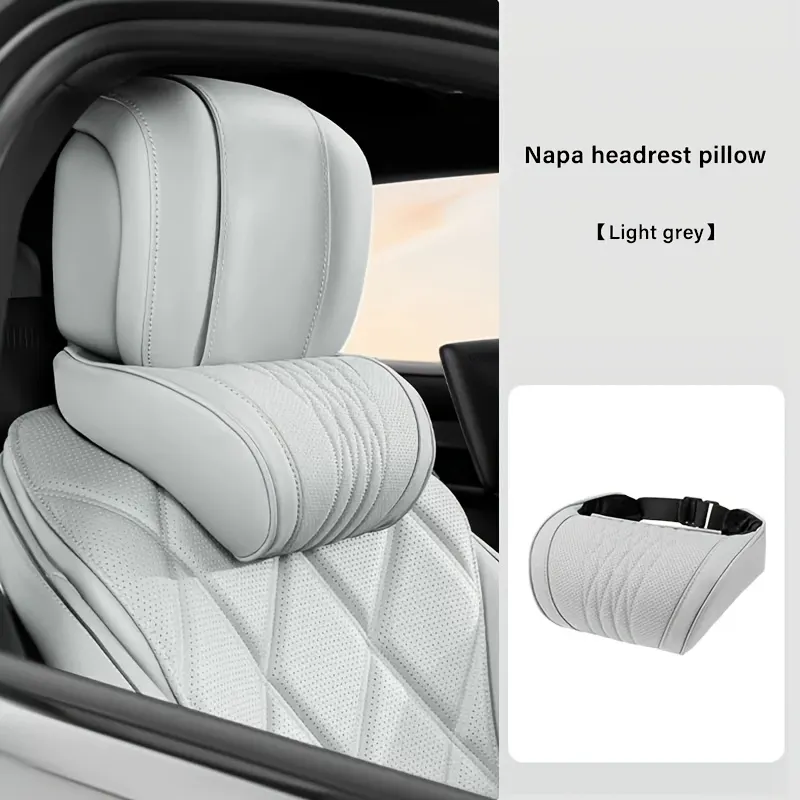 Nappa Leather Car Headrest Cushion – Neck Support - Vue 20