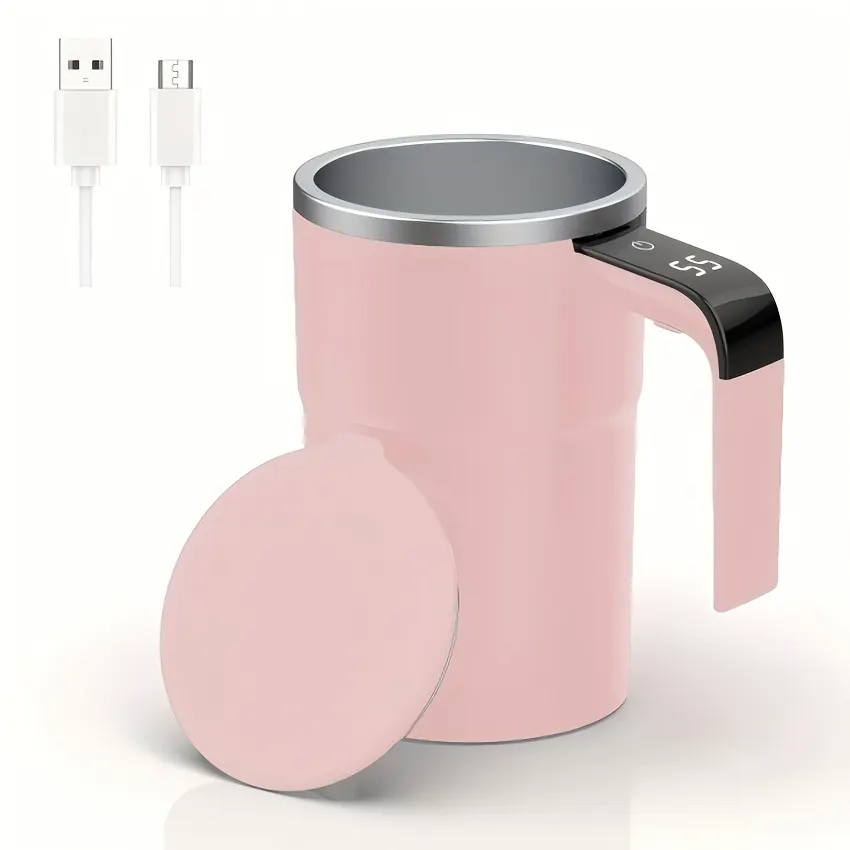 Self-Stirring Magnetic Mug with LED Temperature Display - Vue 3