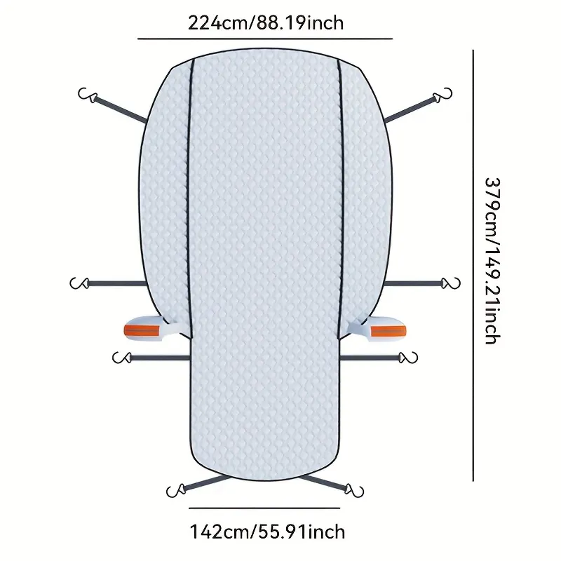 4-Season Windscreen Cover – Snow, Frost & Sun Shade - Vue 2