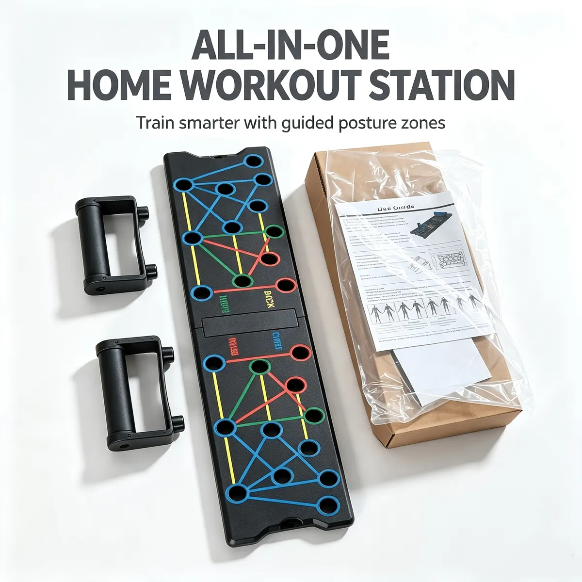 Multifunction Push-Up Board – Chest, Arm & Back Training at Home - Vue 2