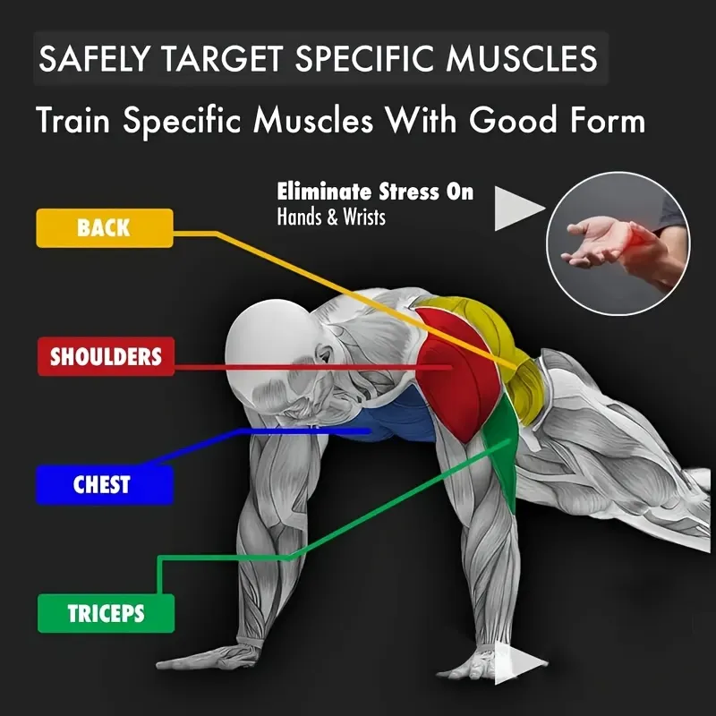 Multifunction Push-Up Board – Chest, Arm & Back Training at Home - Vue 7