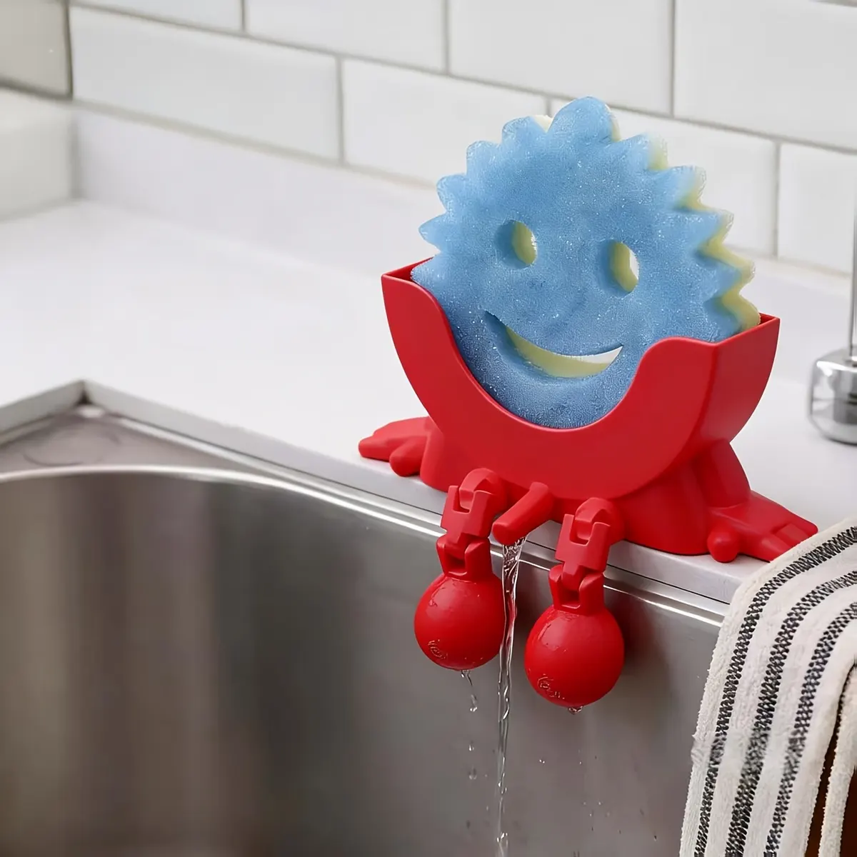 Sponge & Soap Holder with Drainage for the Sink - Vue 5