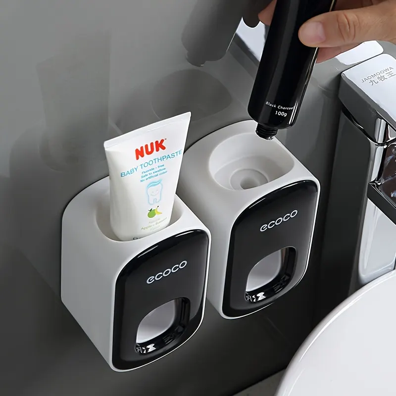 Automatic Wall-Mounted Toothpaste Dispenser, No Drilling - Vue 9
