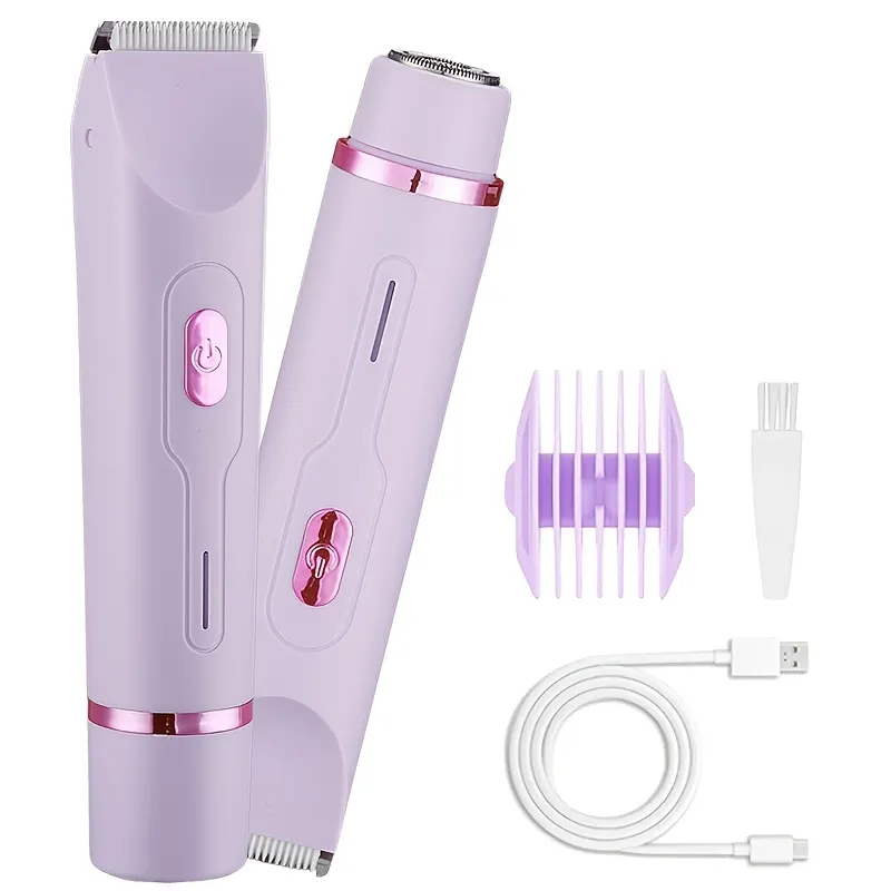 2-in-1 Electric Shaver for Women – Bikini Trimmer & Facial Epilator - Vue 3