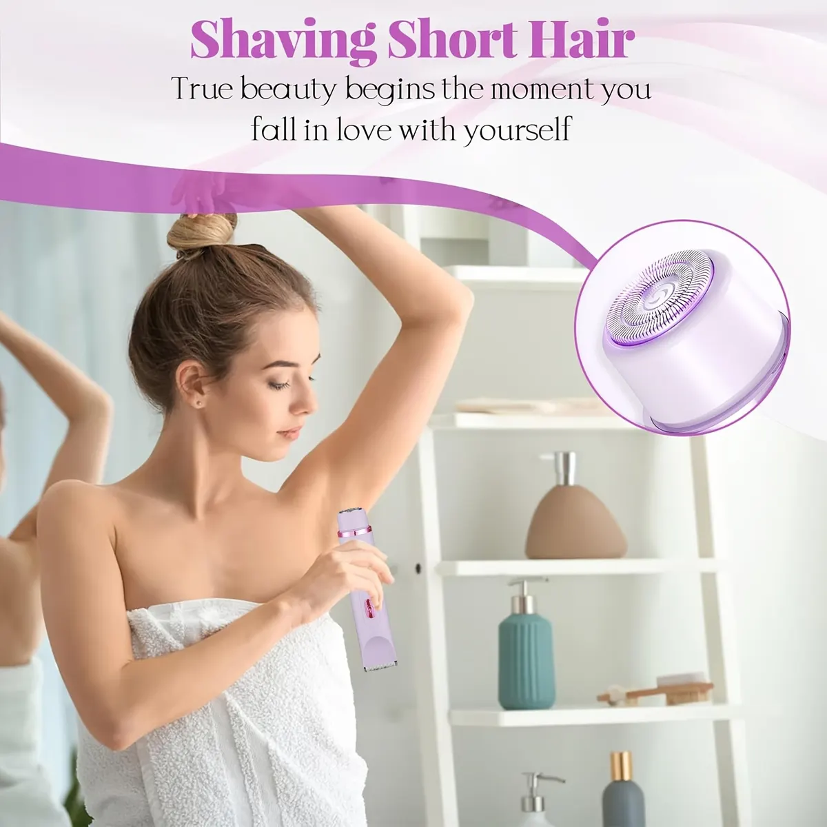2-in-1 Electric Shaver for Women – Bikini Trimmer & Facial Epilator - Vue 6