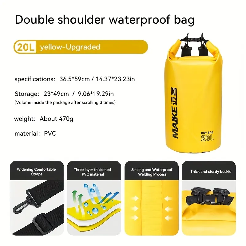 Floating Waterproof Backpack 5L to 30L – Kayak, Rafting & Boating - Vue 43