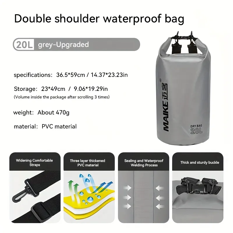 Floating Waterproof Backpack 5L to 30L – Kayak, Rafting & Boating - Vue 46
