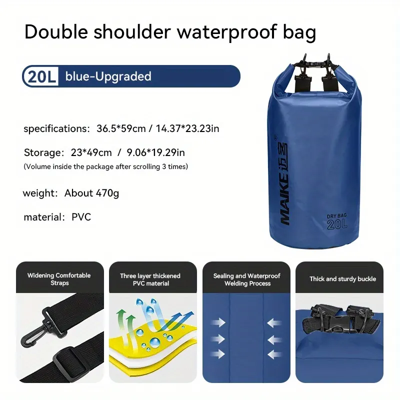 Floating Waterproof Backpack 5L to 30L – Kayak, Rafting & Boating - Vue 47