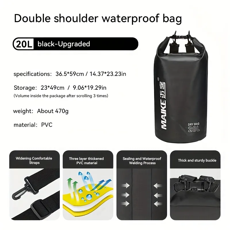Floating Waterproof Backpack 5L to 30L – Kayak, Rafting & Boating - Vue 48