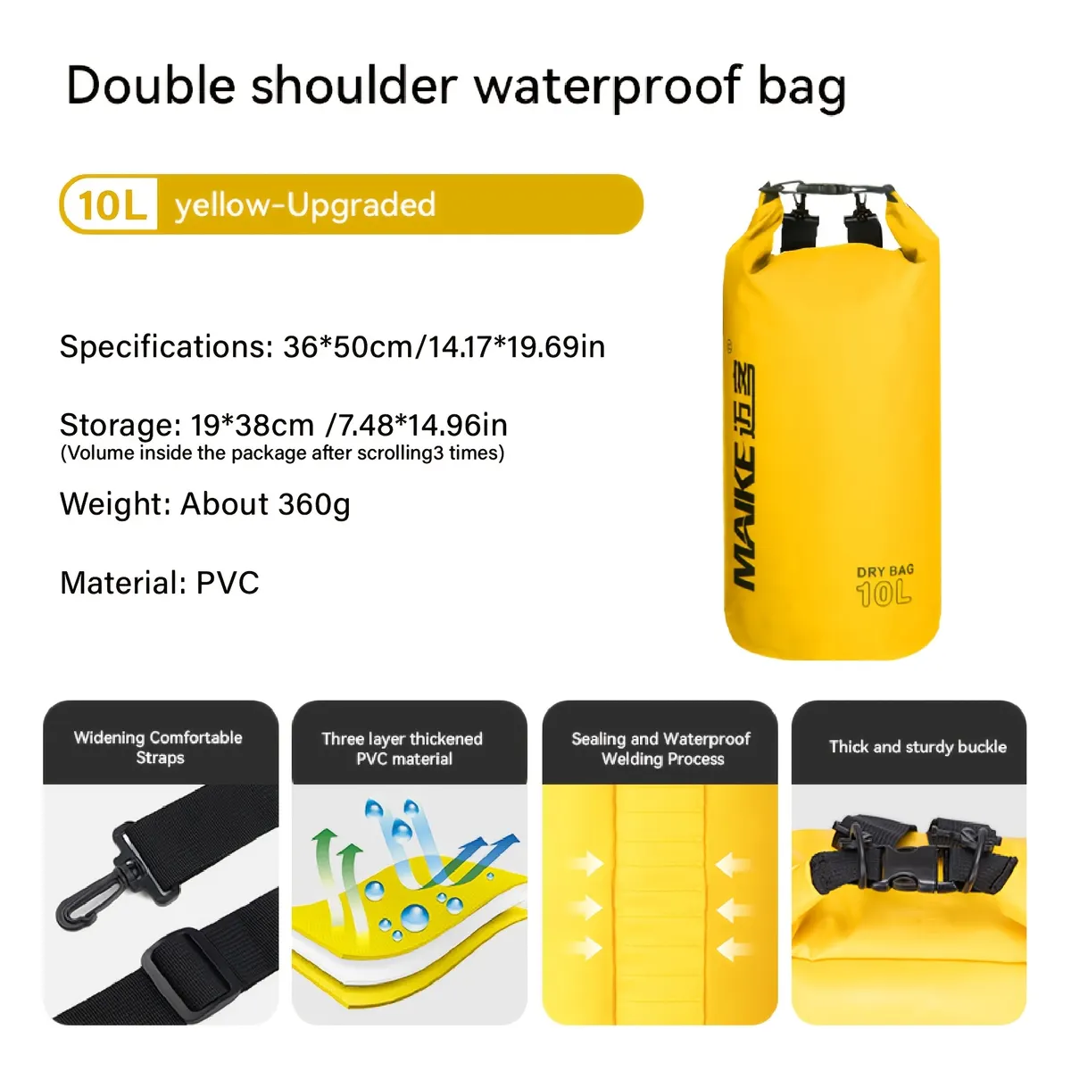 Floating Waterproof Backpack 5L to 30L – Kayak, Rafting & Boating - Vue 50