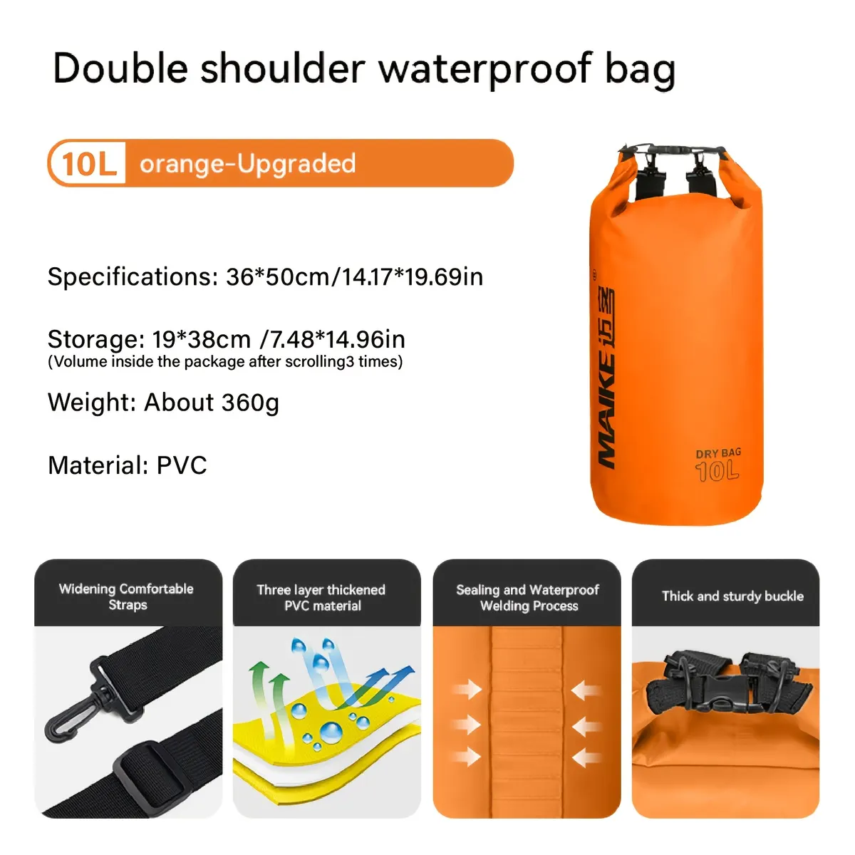 Floating Waterproof Backpack 5L to 30L – Kayak, Rafting & Boating - Vue 51