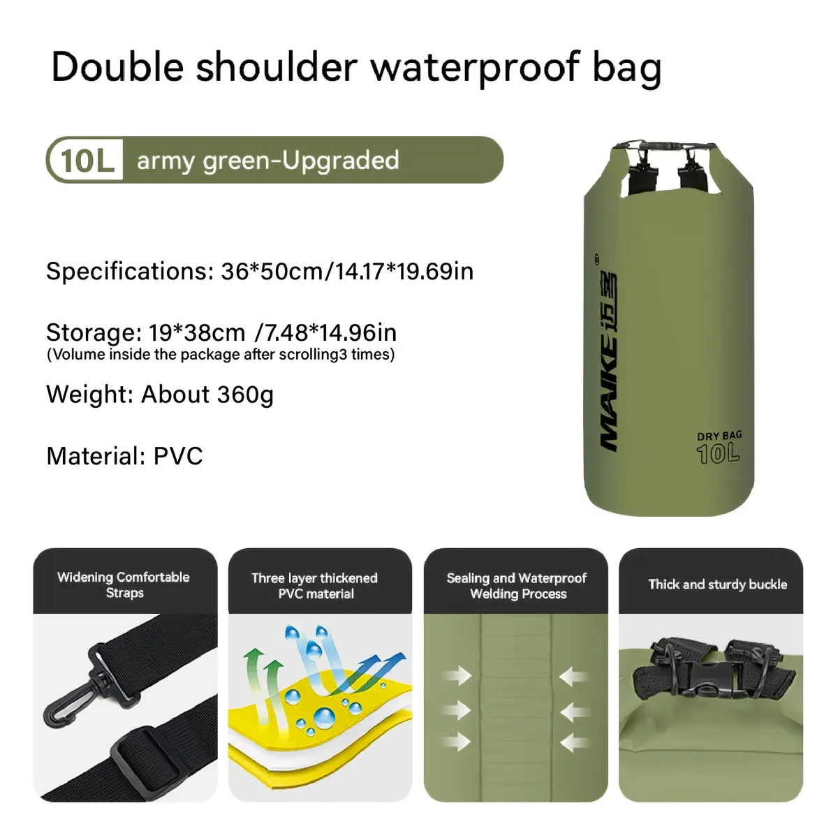 Floating Waterproof Backpack 5L to 30L – Kayak, Rafting & Boating - Vue 52