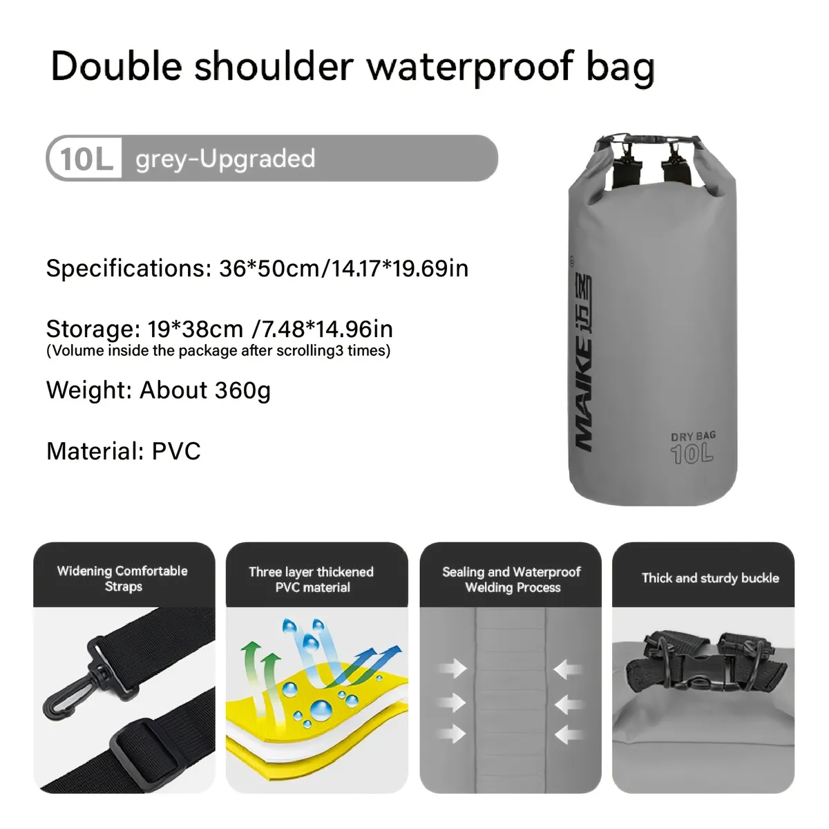Floating Waterproof Backpack 5L to 30L – Kayak, Rafting & Boating - Vue 53