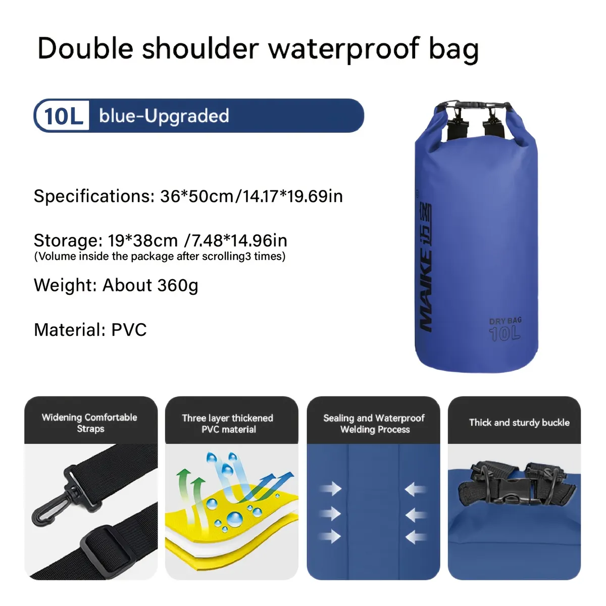 Floating Waterproof Backpack 5L to 30L – Kayak, Rafting & Boating - Vue 54