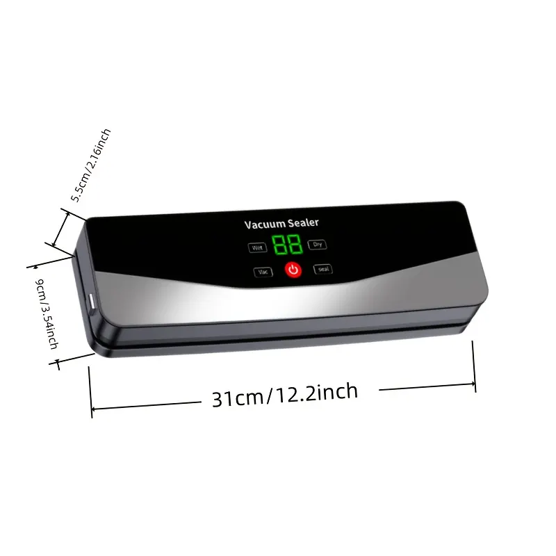 Portable Bag Sealer, USB Rechargeable with Magnet - Vue 2