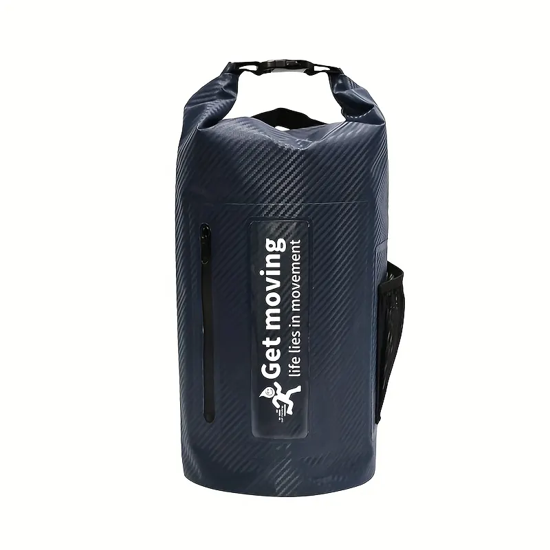 Waterproof Dry Bag 10L / 20L, Carbon-Fibre Look – Swimming, Camping & Hiking - Vue 3