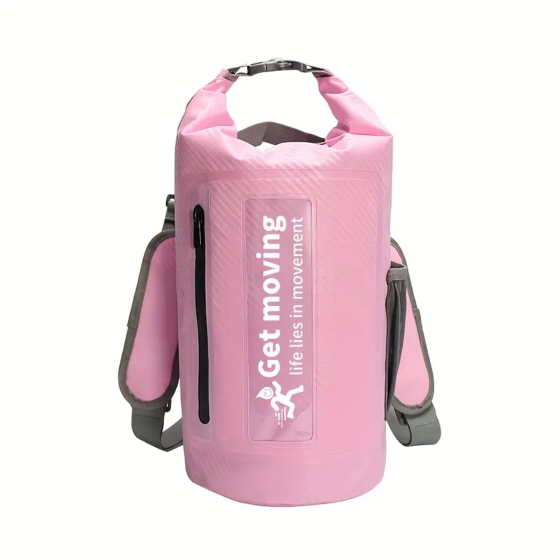 Waterproof Dry Bag 10L / 20L, Carbon-Fibre Look – Swimming, Camping & Hiking - Vue 5