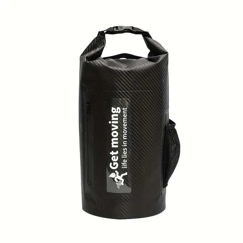 Waterproof Dry Bag 10L / 20L, Carbon-Fibre Look – Swimming, Camping & Hiking - Vue 7