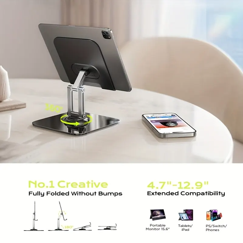Rotating Adjustable Tablet & Phone Stand, Multifunction - Vue 3