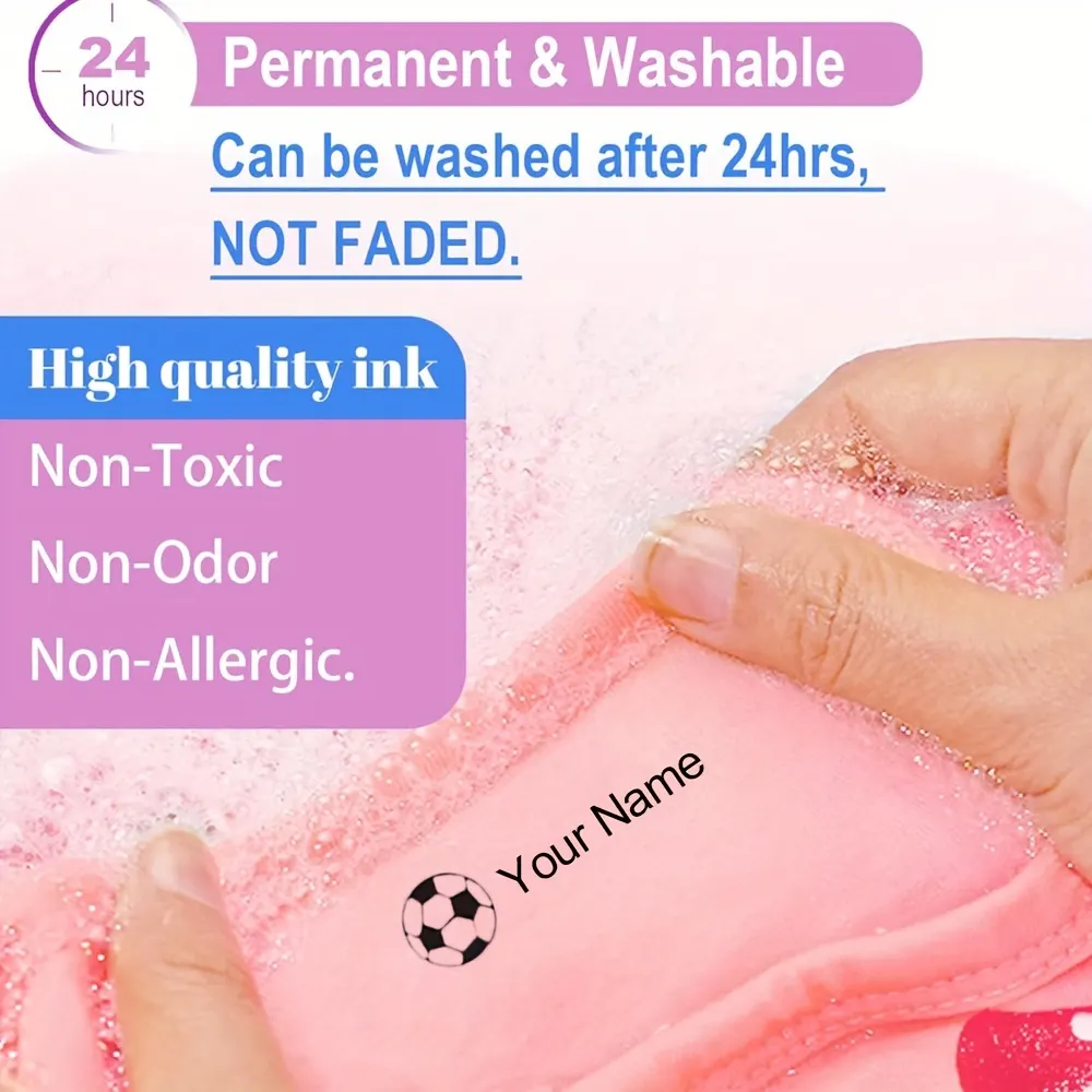 Personalised Waterproof Clothing Stamp – Nursery & School - Vue 6