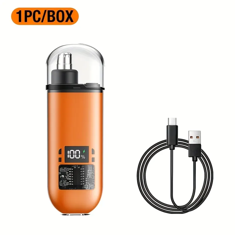 Mini Portable Nose Hair Trimmer – Digital Display & USB - Vue 5