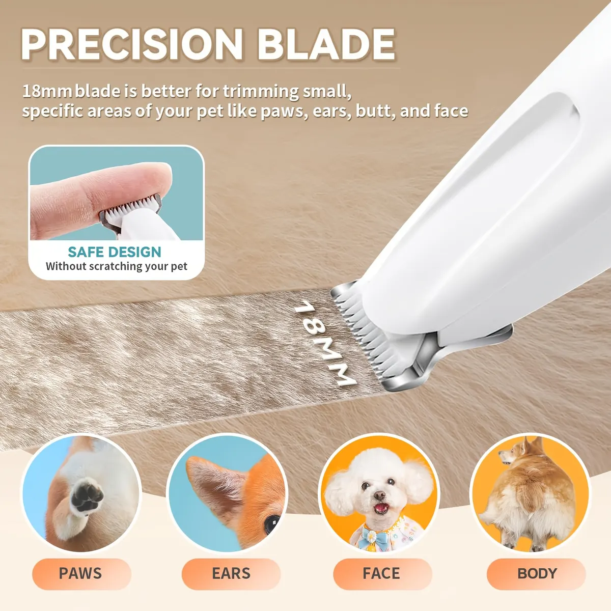 Rechargeable Clipper & Nail Grinder for Cats and Small Dogs – LED Display - Vue 4