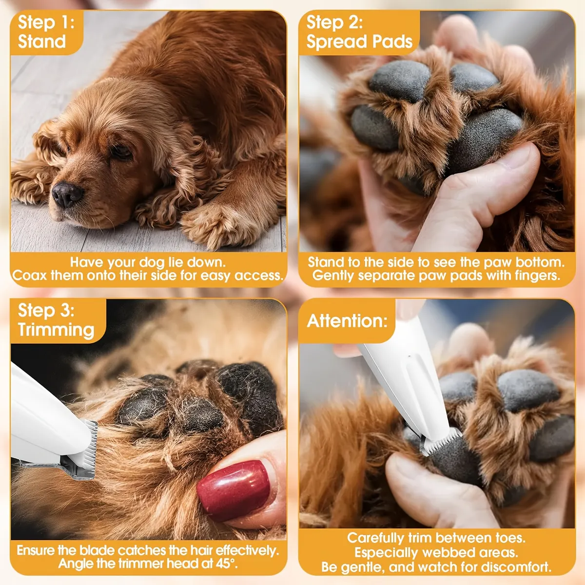 Rechargeable Clipper & Nail Grinder for Cats and Small Dogs – LED Display - Vue 9