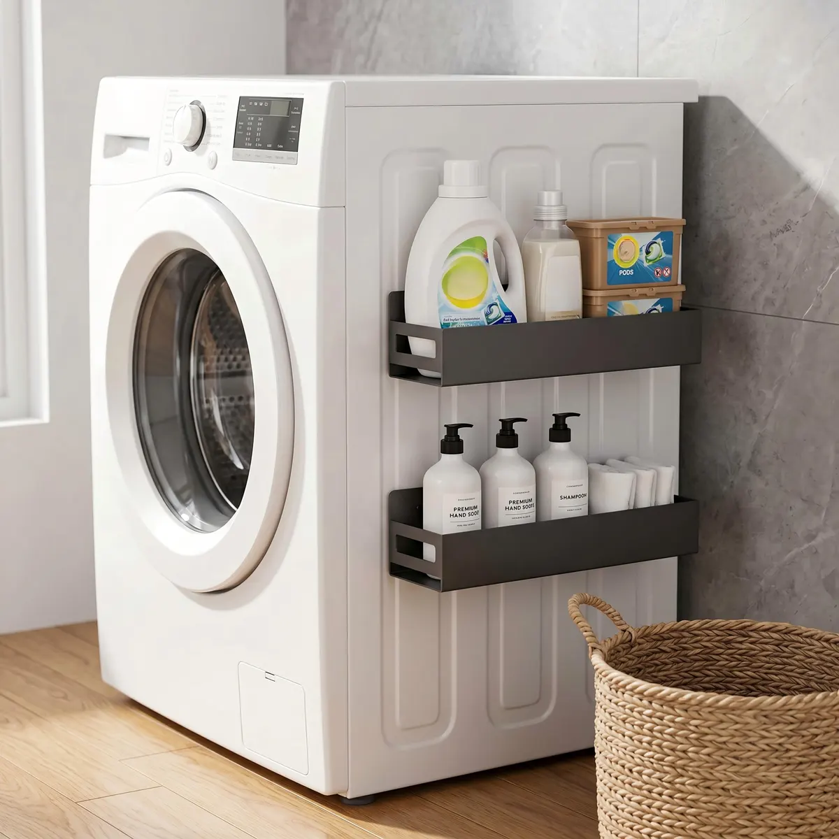 Magnetic Metal Shelf – Fridge, Washing Machine & Wall - Vue 2