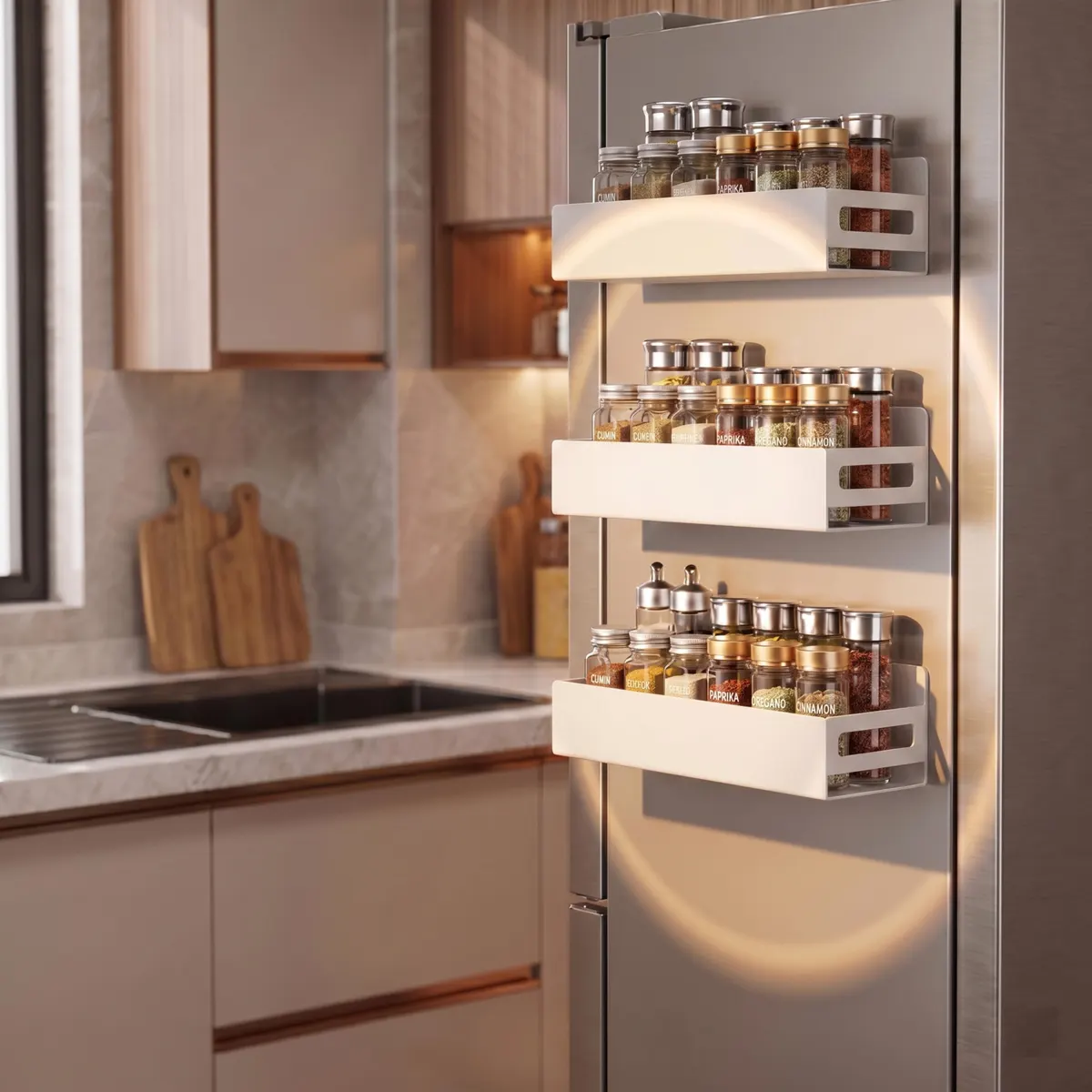 Magnetic Metal Shelf – Fridge, Washing Machine & Wall - Vue 10