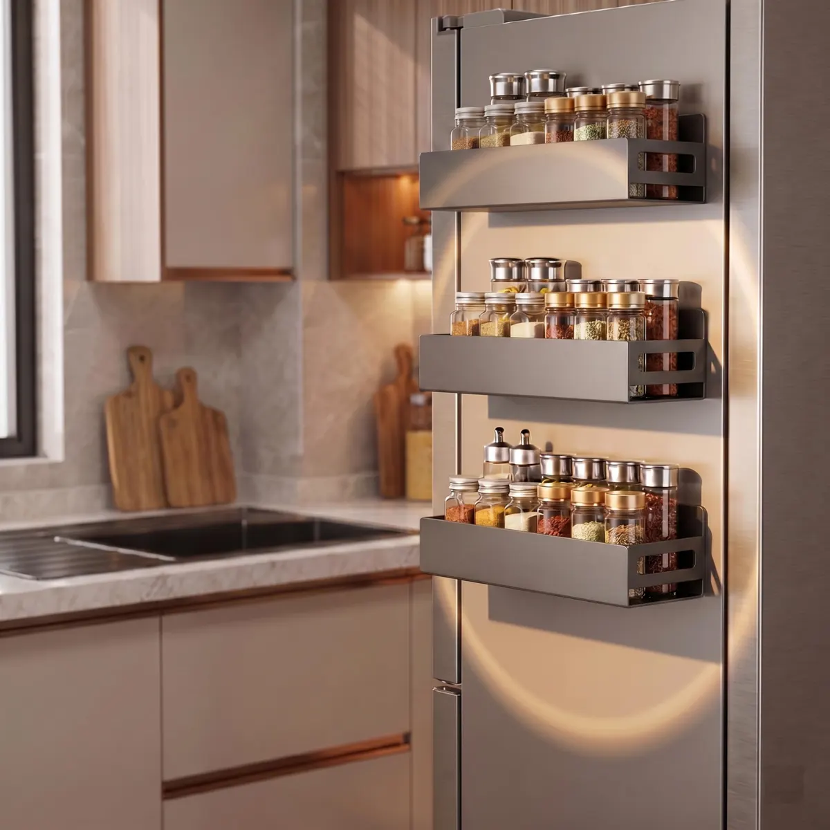 Magnetic Metal Shelf – Fridge, Washing Machine & Wall - Vue 12