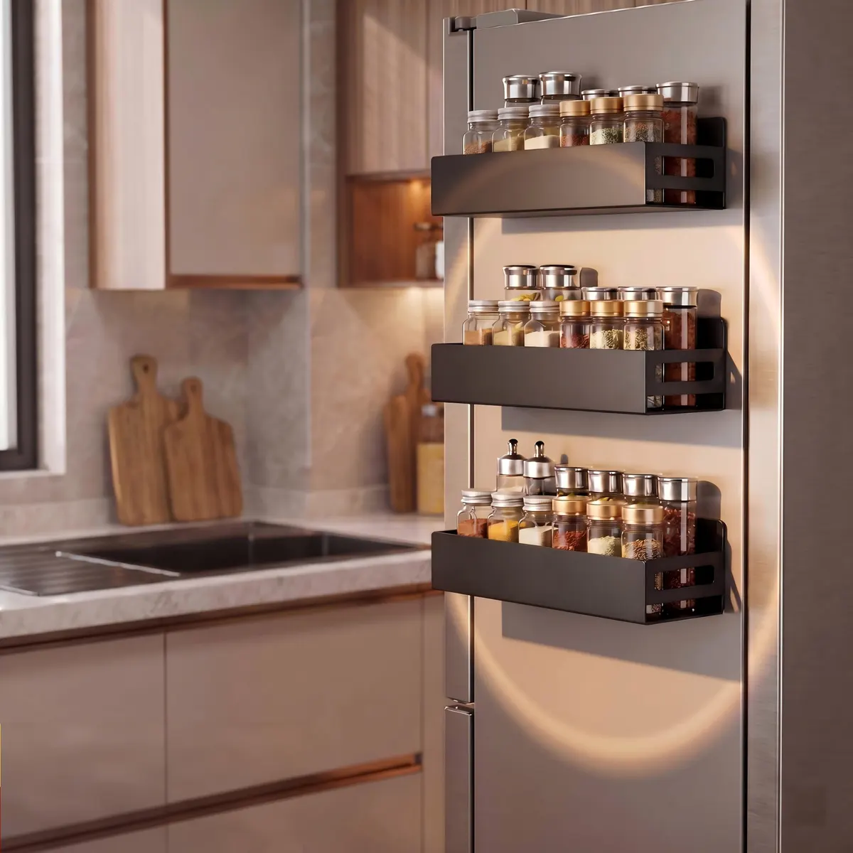 Magnetic Metal Shelf – Fridge, Washing Machine & Wall - Vue 14
