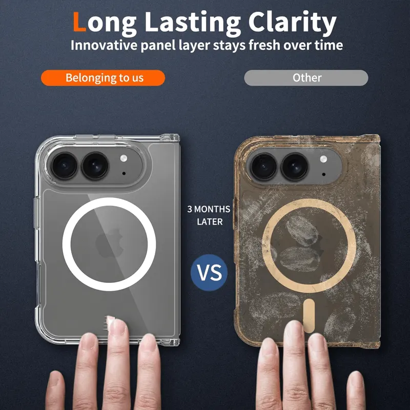 iPhone Fold 3-Piece Kit: 2 UHD Tempered Glass & Clear Magnetic Case - Vue 3