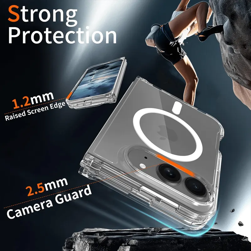 iPhone Fold 3-Piece Kit: 2 UHD Tempered Glass & Clear Magnetic Case - Vue 4