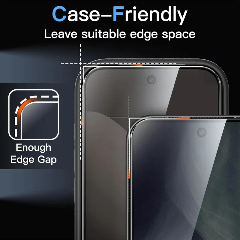 iPhone Fold 4-Piece Kit: 3 Privacy Screens 28° & HD Magnetic Case - Vue 5
