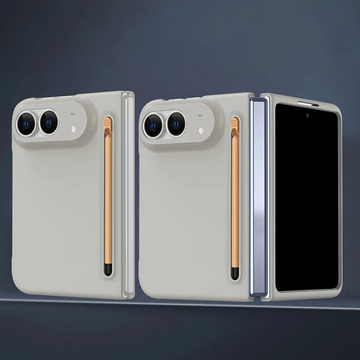 iPhone Fold Full-Cover Soft-Touch Case with Built-In Stylus Holder - Vue 6