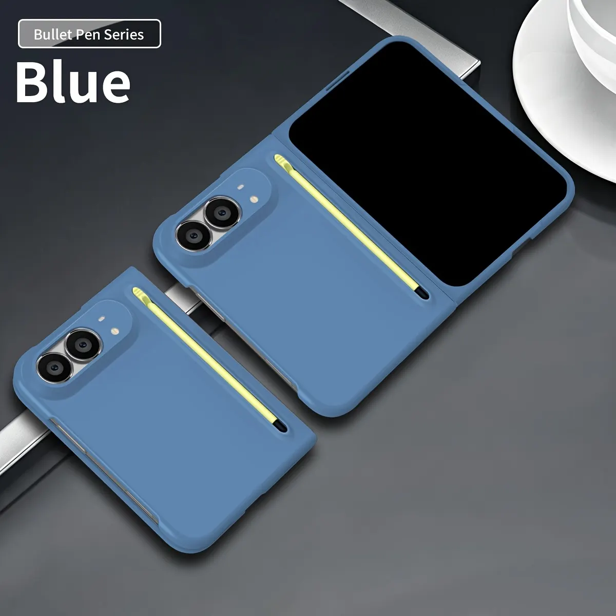 iPhone Fold Full-Cover Soft-Touch Case with Built-In Stylus Holder - Vue 7