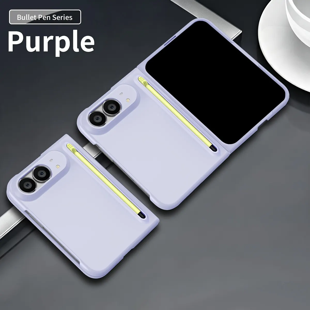 iPhone Fold Full-Cover Soft-Touch Case with Built-In Stylus Holder - Vue 9
