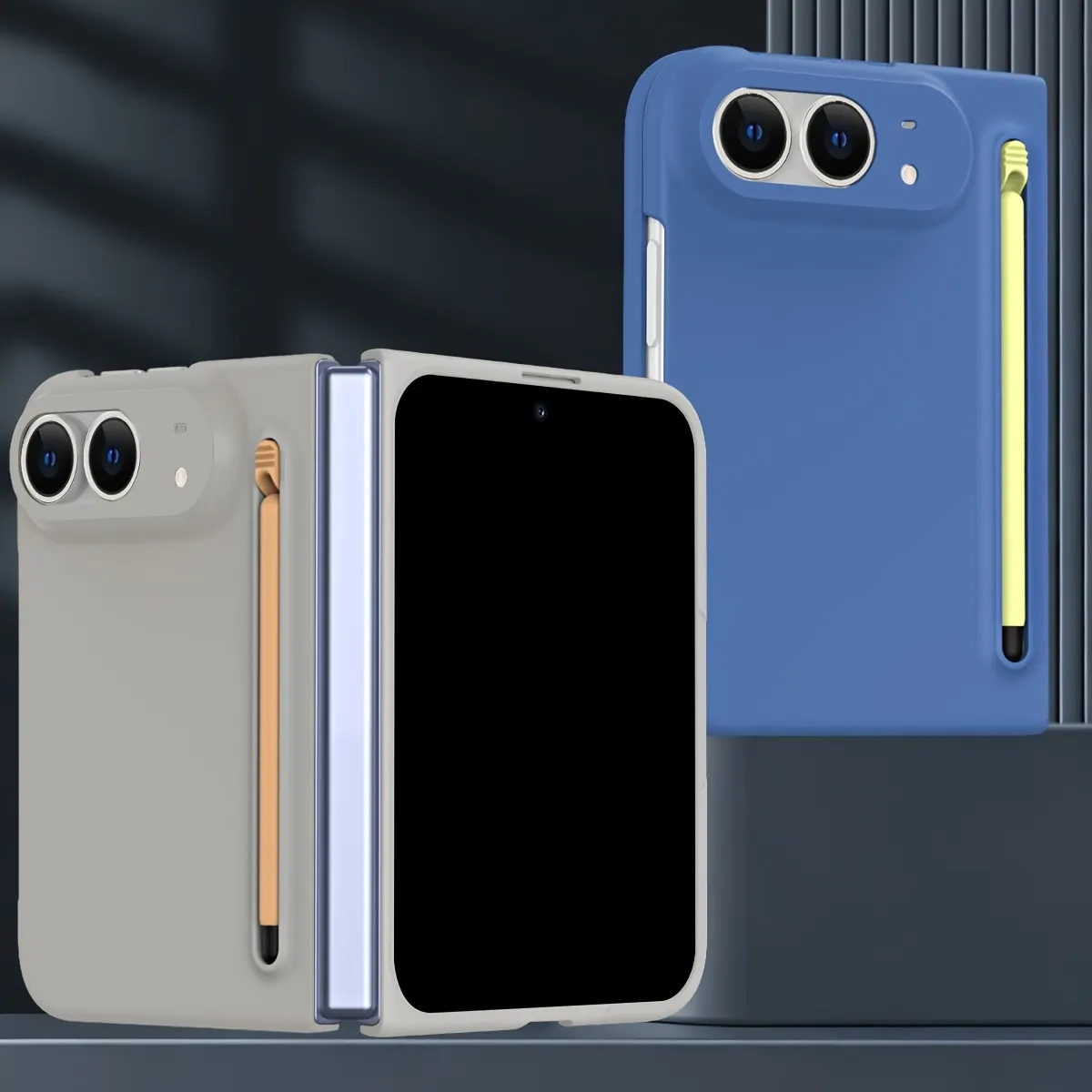 iPhone Fold Full-Cover Soft-Touch Case with Built-In Stylus Holder - Vue 10