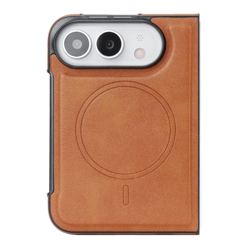 iPhone Fold Faux Leather Case with Magnetic Side Clasp - Vue 5