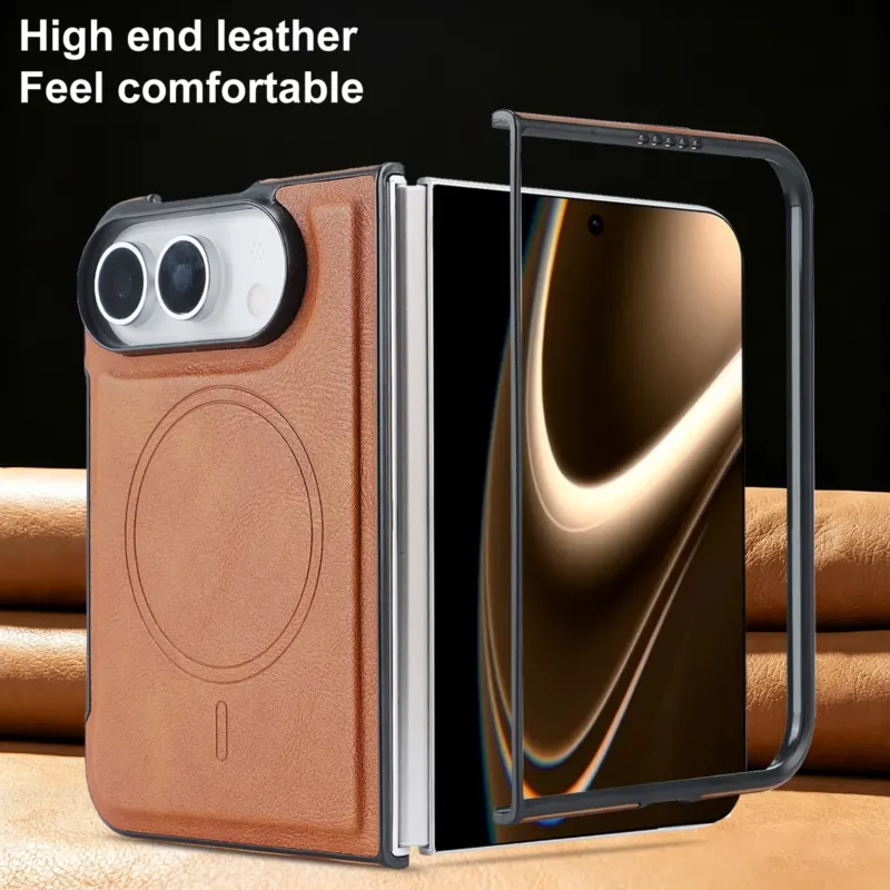 iPhone Fold Faux Leather Case with Magnetic Side Clasp - Vue 6