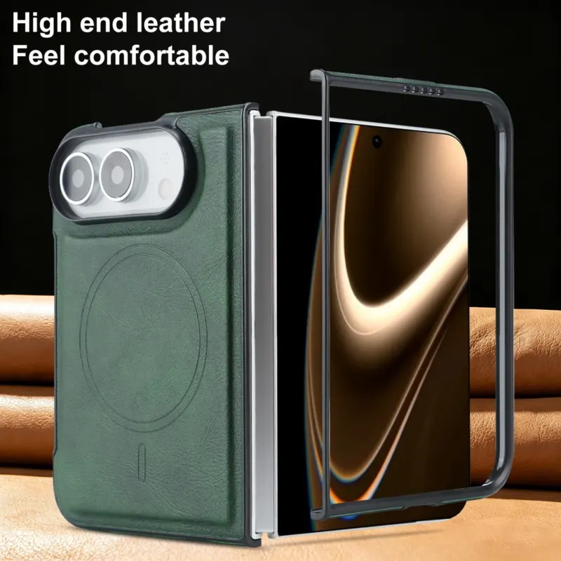 iPhone Fold Faux Leather Case with Magnetic Side Clasp - Vue 8
