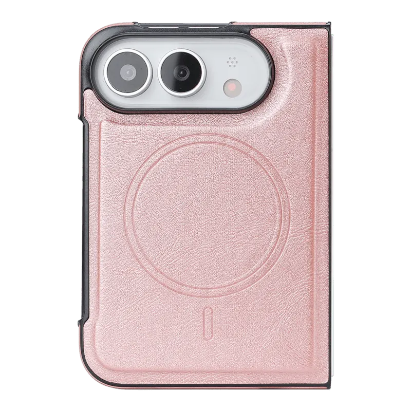 iPhone Fold Faux Leather Case with Magnetic Side Clasp - Vue 9