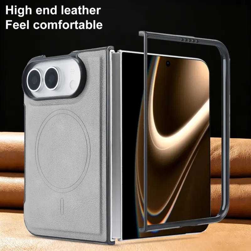 iPhone Fold Faux Leather Case with Magnetic Side Clasp - Vue 12