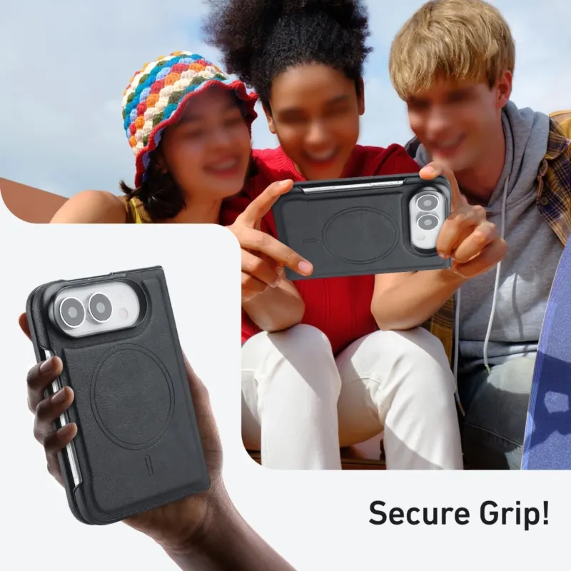 iPhone Fold Faux Leather Case with Magnetic Side Clasp - Vue 13