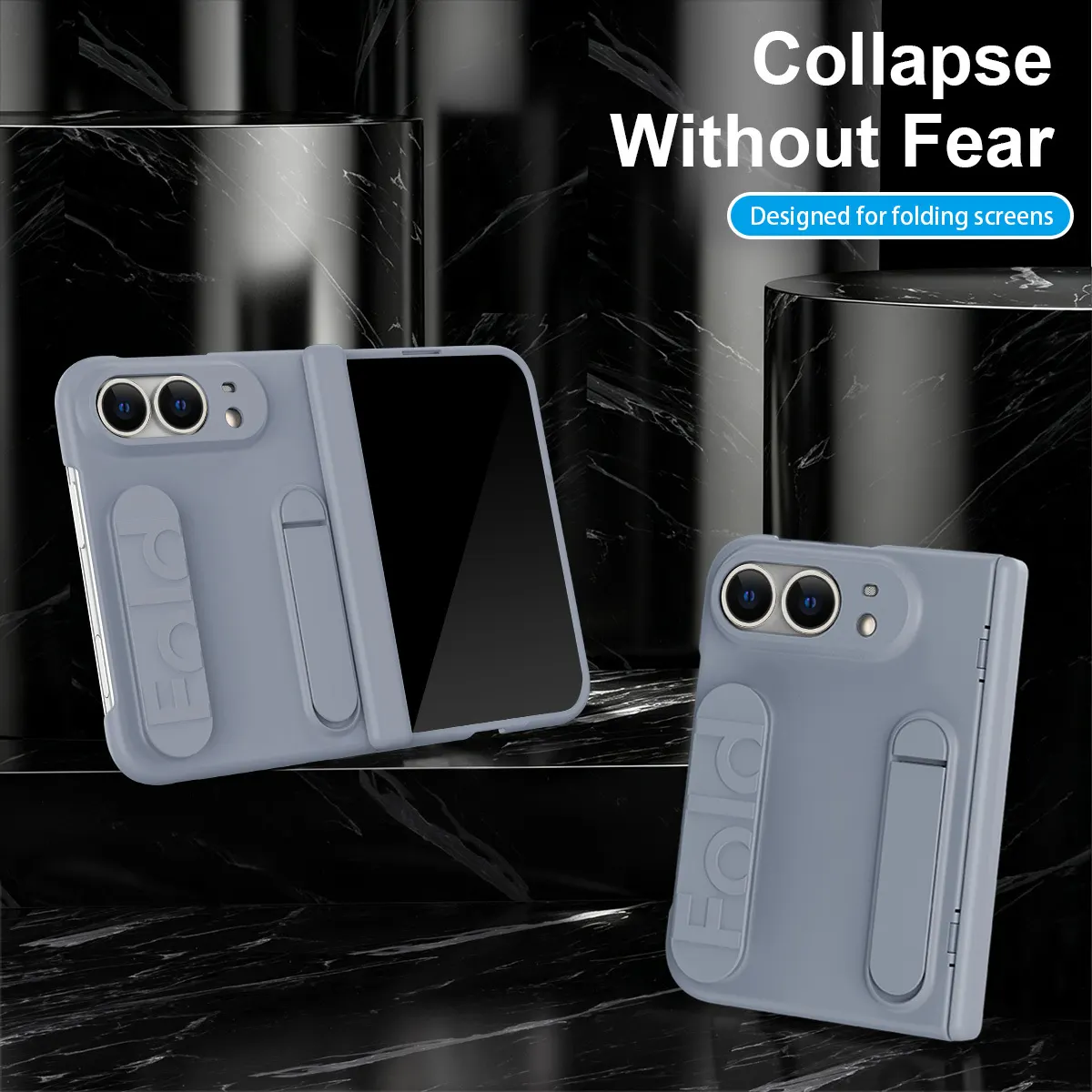 iPhone Fold Full-Cover Case with Hinge Guard, Kickstand and Strap - Vue 10