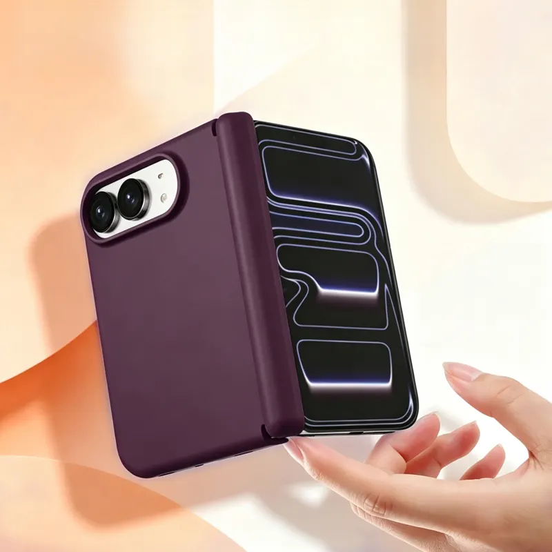 iPhone Fold Liquid Silicone Case, Dual-Axis, Magnetic - Vue 4