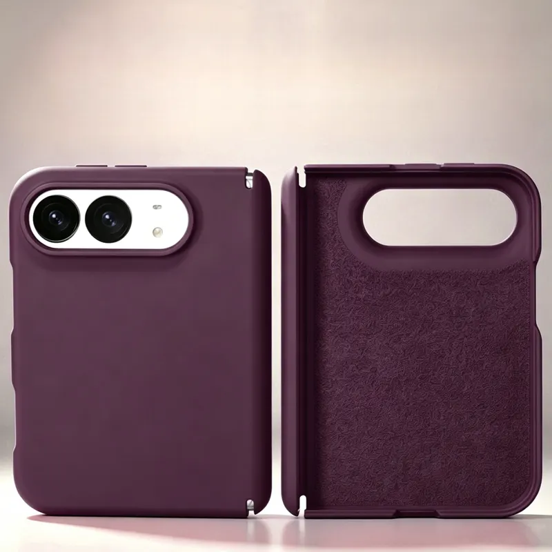 iPhone Fold Liquid Silicone Case, Dual-Axis, Magnetic - Vue 9