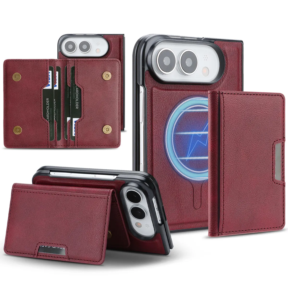 iPhone Fold 2-in-1 Case: Slim Shell and Detachable Magnetic Wallet - Vue 3