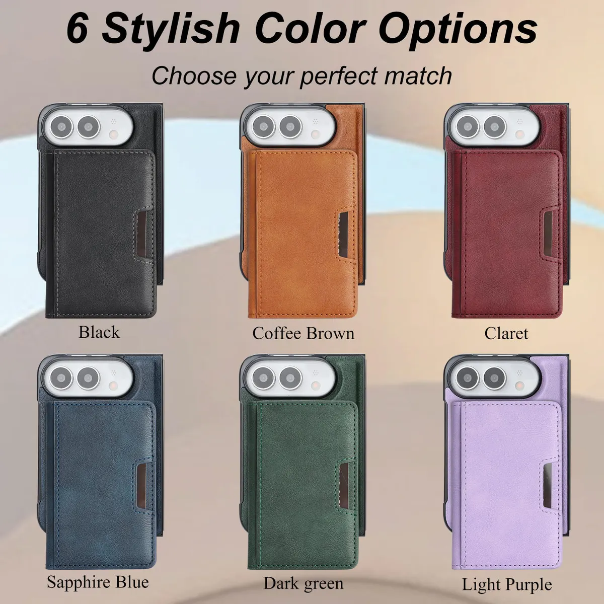 iPhone Fold 2-in-1 Case: Slim Shell and Detachable Magnetic Wallet - Vue 4